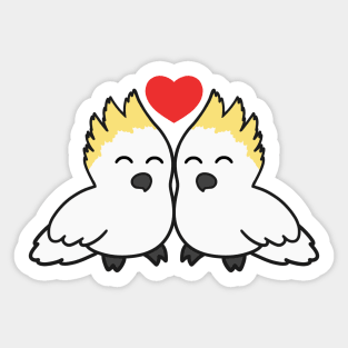 White Cockatoo Love Sticker